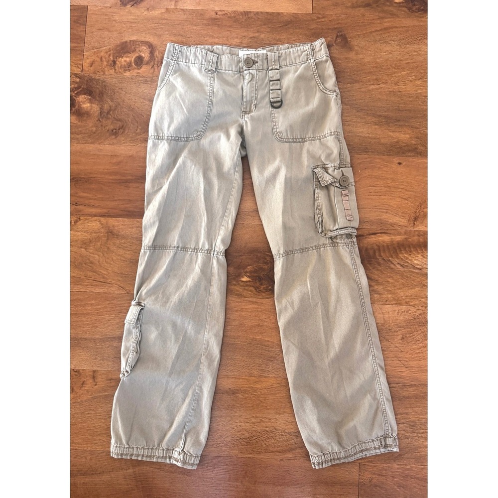 Abercrombie 1892 Womens Khaki Corduroy Cargo Pants Size 16 Utility Y2K Gorpcore